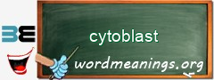 WordMeaning blackboard for cytoblast